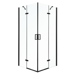 KERRA - Sprchovací kút Flow 80 Čierny (bez vaničky) (5907548117847)