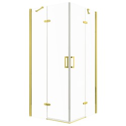 KERRA - Sprchovací kút Flow 90 Zlatý (bez vaničky) (5907548116475)