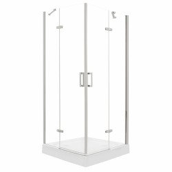 KERRA - Sprchovací kút Flow s vaničkou 90 (chróm) (5907548118462)