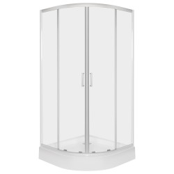 KERRA - Sprchovací kút s vaničkou Aruba 90 , chróm (5907548124685)