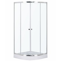 KERRA - Sprchovací kút s vaničkou Leo 80 (chróm) (5907548117564)