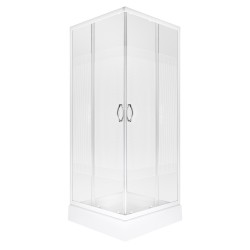 KERRA - Sprchovací kút Xenia SQ biela 90 (s vaničkou) (5907548123039)