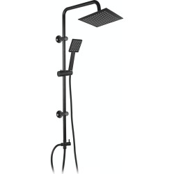KERRA - Sprchový set s dažďovou hlavicou Denis 60 (čierny) (5907548113528)