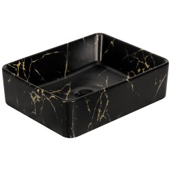 KERRA - Umývadlo na dosku KR-182 MARBLE BL/G (5907548118448)