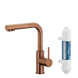 KFA - Bat. Duero pure basic, filtrujúca s otočnou výtokovou armatúrou, brúsené ružové zlato + filter hydro+ (6623-912-34)