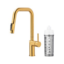 KFA - Batéria drezová DUERO PURE STYLE výsuvná s filtráciou brúsené zlato (6623-314-31)