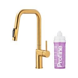 KFA - Batéria drezová DUERO PURE STYLE výsuvná s filtráciou brúsené zlato (6623-315-31)