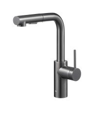 KFA - Batéria Duero basic, kuchynská, stojaca, s vyberateľnou a otočnou výtokovou armatúrou, PVD gunmetal šedá (6623-110-61)