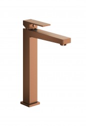 KFA - Batéria Logon umývadlová, stojaca, na dosku, s výpustou klik-klak, PVD brúsené ružové zlato (5132-612-34)