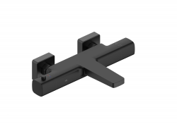 KFA - Batéria Malaga, termostatická, vaňová, nástenná, čierna (5754-010-81)