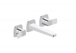 KFA - Batéria Malaga, umývadlová, 3-otvorová, podomietková, stenová, chróm (4529-821-00)