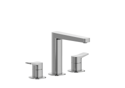 KFA - Batéria Malaga, umývadlová, 3-otvorová, stojaca, PVD gunmetal sivá (4522-221-61)