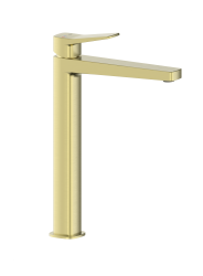 KFA - Batéria Malaga, umývadlová, na dosku so spustom klik-klak, PVD brúsené zlato (4522-712-31)