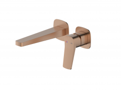 KFA - Batéria Malaga, umývadlová, podomietková, nástenná, PVD brúsené ružové zlato (4529-810-34)