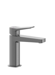 KFA - Batéria Malaga, umývadlová, stojaca s korkom klik-klak, PVD gun metal grey (4522-815-61)