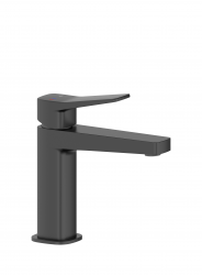 KFA - Batéria Malaga, umývadlová, stojaca so spustom klik-klak, čierna (4522-815-81)