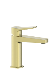 KFA - Batéria Malaga, umývadlová, stojaca so spustom klik-klak, PVD brúsené zlato (4522-815-31)