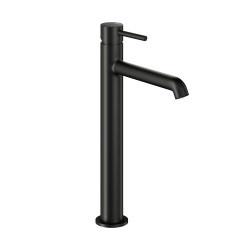 KFA - Batéria Moza mini umývadlová, na dosku, stojaca, s výpustou klik-klak, čierna (5032-632-81)