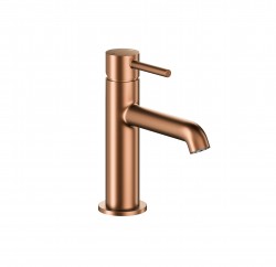 KFA - Batéria Moza mini umývadlová, stojaca, s výpustou klik-klak, PVD brúsené ružové zlato (5032-835-34)