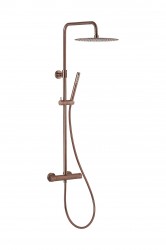 KFA - Dažďová hlavica Moza premium s termostatickou batériou, sprchová, brúsené ružové zlato (5736-920-34)