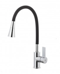 KFA - Drezová batéria RUMBA DUO s elastickým výtokom čierna/chróm (6553-925-00)