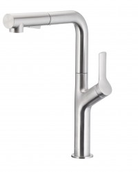 KFA - DUERO DESIGN drezová batéria s otočnou vyťahovacou sprchou a prepínaním, INOX (6623-220-22)