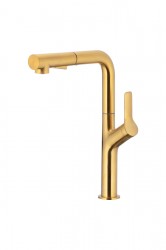 KFA - DUERO DESIGN drezová batéria s otočnou vyťahovacou sprchou, brúsené zlato (6623-220-31)