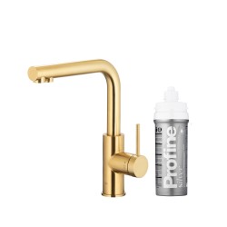 KFA - Duero pure basic, filtrujúci s otočnou výtokovou armatúrou, PVD brúsené svetlé zlato + profine silver s (6623-914-39)