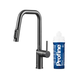 KFA - Duero pure style, filtrujúca, s otočnou výtokovou armatúrou, PVD gunmetal šedá + profine blue s (6623-313-61)