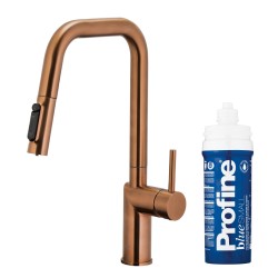 KFA - Duero pure style pull-out kuchynská filtrujúca, brúsené ružové zlato + filter profine blue s (6623-313-34)