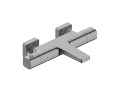 KFA - Malaga batéria, termostatická, na vaňu, nástenná, PVD gun metal grey (5754-010-61)