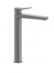 KFA - Malaga umývadlová batéria, nástenná so záverom klik-klak, PVD gun metal grey (4522-712-61)