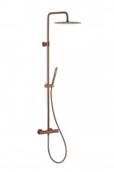 KFA - Moza dažďová hlavica vaňová premium s termostatickou sprchovou batériou, brúsené ružové zlato (5736-921-34)