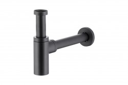 KFA - ROUND umývadlový sifón, čierna (600-003-81)