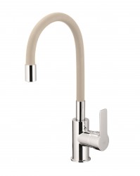 KFA - RUMBA drezová batéria flexibilný béžový výtok, chróm (6553-915-51)