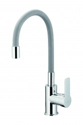 KFA - RUMBA drezová batéria flexibilný šedý výtok, chróm (6553-915-63)