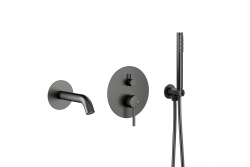 KFA - Set vaňový Moza, podomietkový Moza s batériou 3 funkčná, PVD gunmetal šedá (5039-401-61)