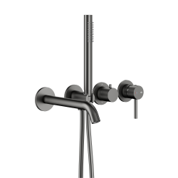 KFA - Set vaňový Moza, podomietkový s batériou 3-otvorovou, 2 funkčné, PVD gunmetal šedá (5039-411-61)