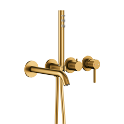 KFA - Set vaňový, podomietkový Moza s batériou 3-otvorovou, 2 funkčné, brúsené zlato (5039-411-31)