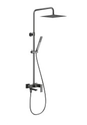 KFA - Sprchový stĺp Logon s batériou sprchovou a vaňovým výtokom, PVD gunmetal šedá (5136-925-61)