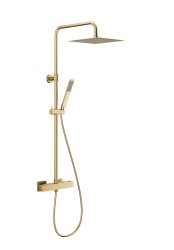 KFA - Sprchový stĺp Logon s batériou sprchovou, termostatickou, premium, PVD brúsené svetlé zlato (5746-920-39)