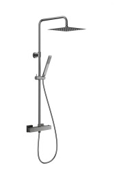 KFA - Sprchový stĺp Logon s batériou sprchovou, termostatickou, premium, PVD gunmetal sivá (5746-920-61)