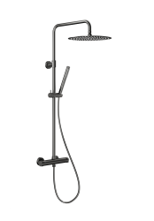 KFA - Sprchový stĺp Moza premium s termostatickou sprchovou batériou, PVD gunmetal šedá (5736-920-61)