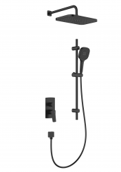 KFA - Súprava sprchová Malaga, podomietková s posuvným drážkovým ramenom, čierna (4529-301-81)