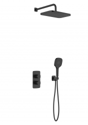 KFA - Súprava sprchová Malaga, termostatická, podomietková, čierna (5759-501-81)