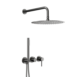 KFA - Súprava sprchy Moza, podomietková s batériou 3-otvorovou, 2 funkčné, PVD gunmetal šedá (5039-511-61)