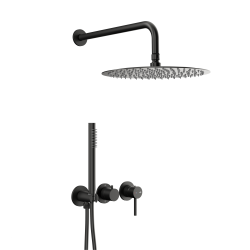 KFA - Súprava sprchy, podomietková Moza s batériou 3-otvorovou, 2 funkčná, čierna (5039-511-81)