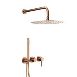 KFA - Súprava sprchy, podomietková Moza s batériou 3-otvorovou, 2 funkčné, brúsené ružové zlato (5039-511-34)