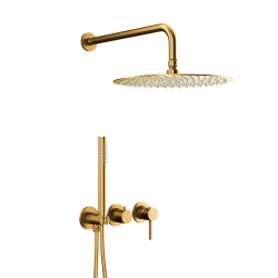 KFA - Súprava sprchy, podomietková Moza s batériou 3-otvorovou, 2 funkčné, brúsené zlato (5039-511-31)