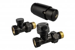 KFA - Súprava termostatická radiátorová, jednoduchá Komfort Pro, čierna (757-030-81-BL)